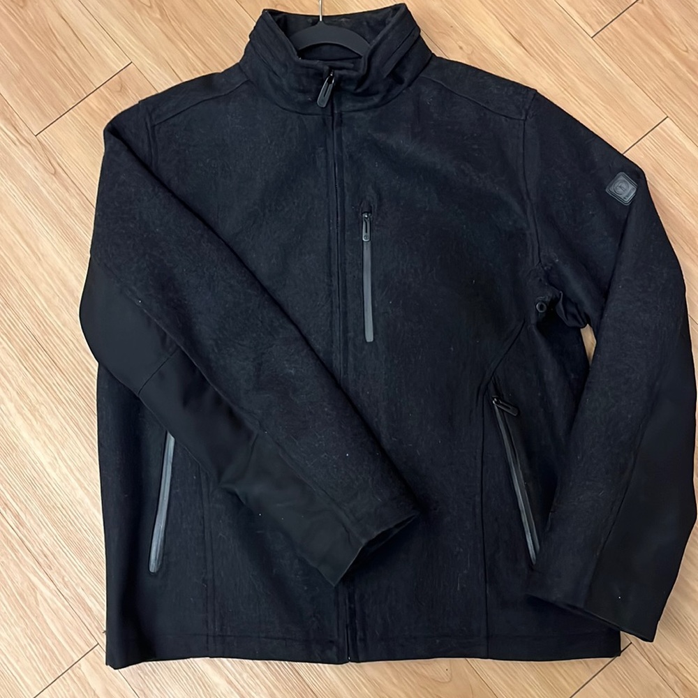 Tumi T-Tech Weatherproof Wool Jacket w/hidden hood Sz L